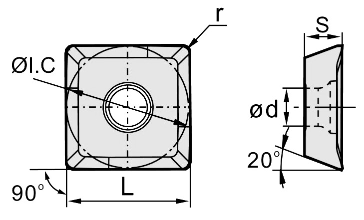 SEET12T3-DR YBC301, Пластина ZCC-CT
