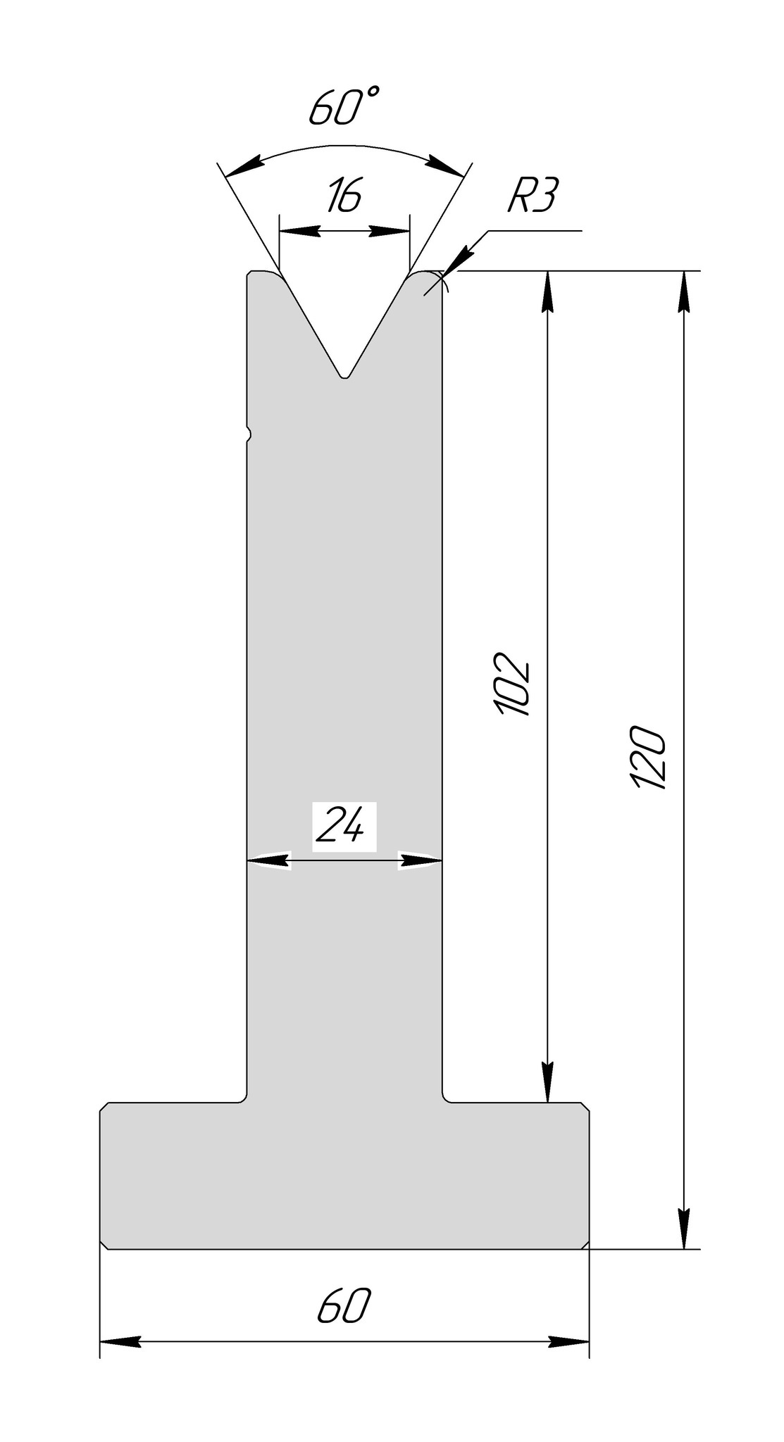 T-матрица AT 3063 60° V16 H120