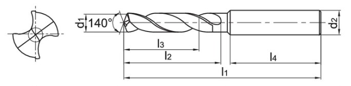 1534SU03-1145 KDG303, Сверло ZCC-CT