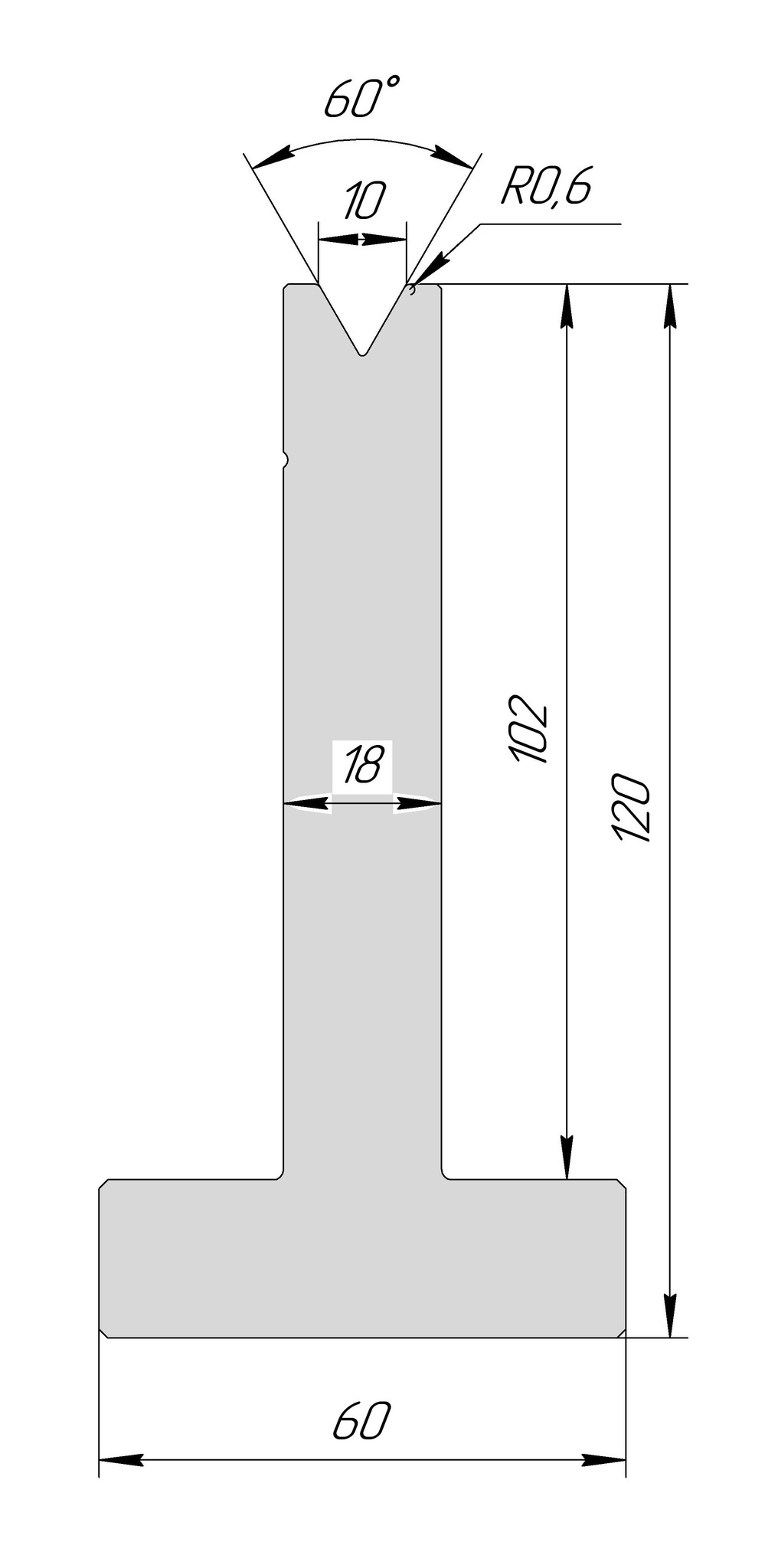 T-матрица AT 3061 60° V10 H120