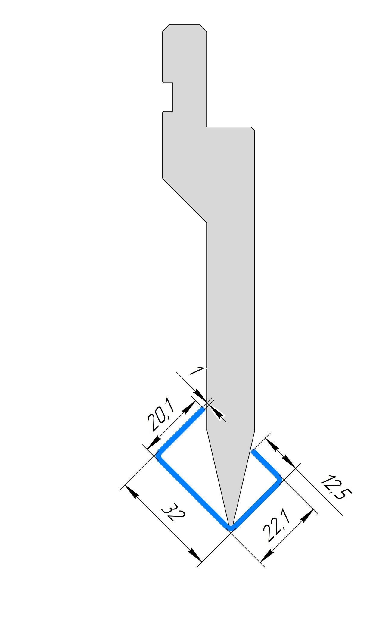 Пуансон AP 1033 26° H117 R0,8