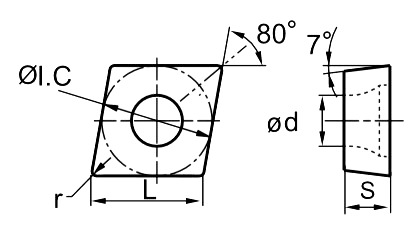 CCMT120408-HR YBD152, Пластина ZCC-CT