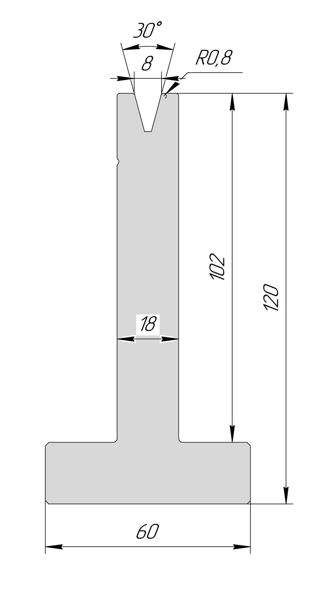 T-матрица AT 3074 30° V8 H120