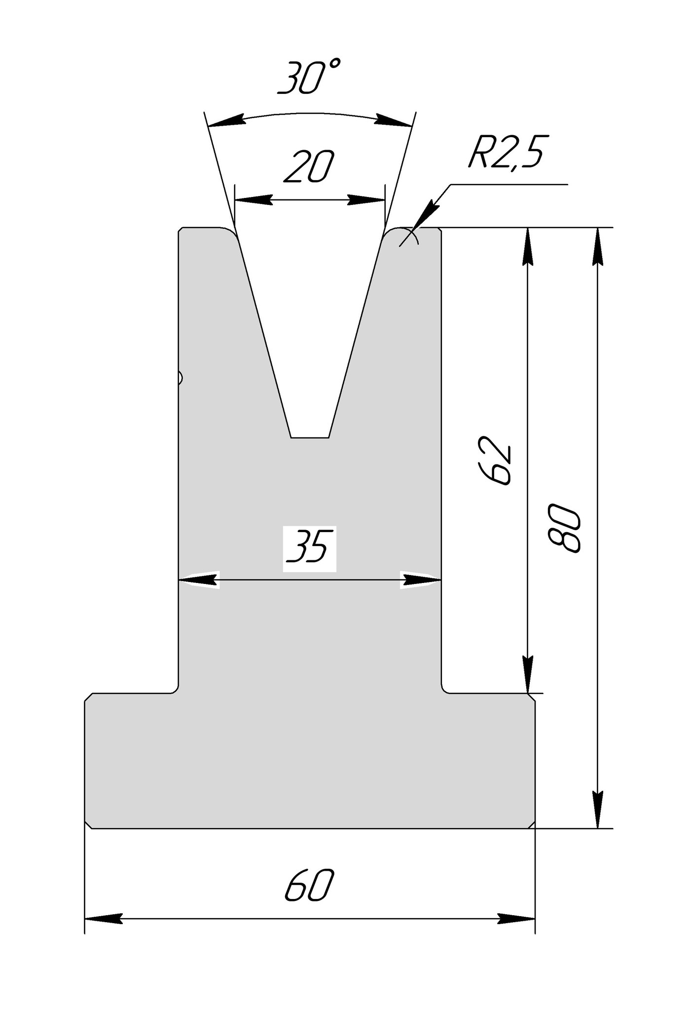 T-матрица AT 3047 30° V20 H80