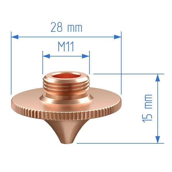 HS28-15-40-S Сопло одинарное HS 4,0 мм