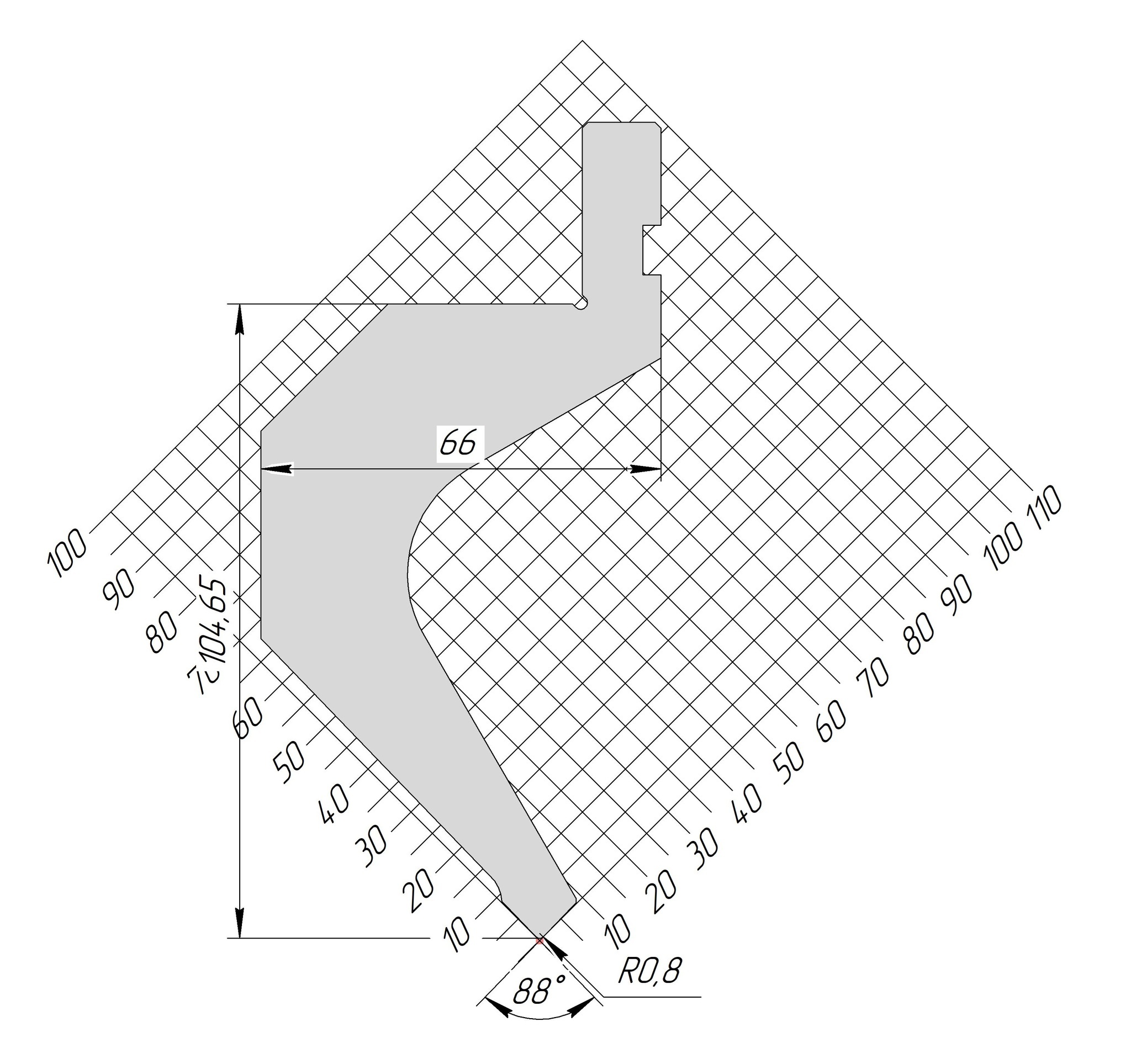 Пуансон AP 2101 88° H104,65 R0,8