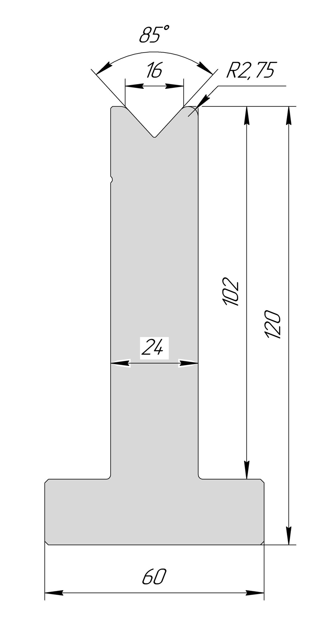 T-матрица AT 3097 85° V16 H120