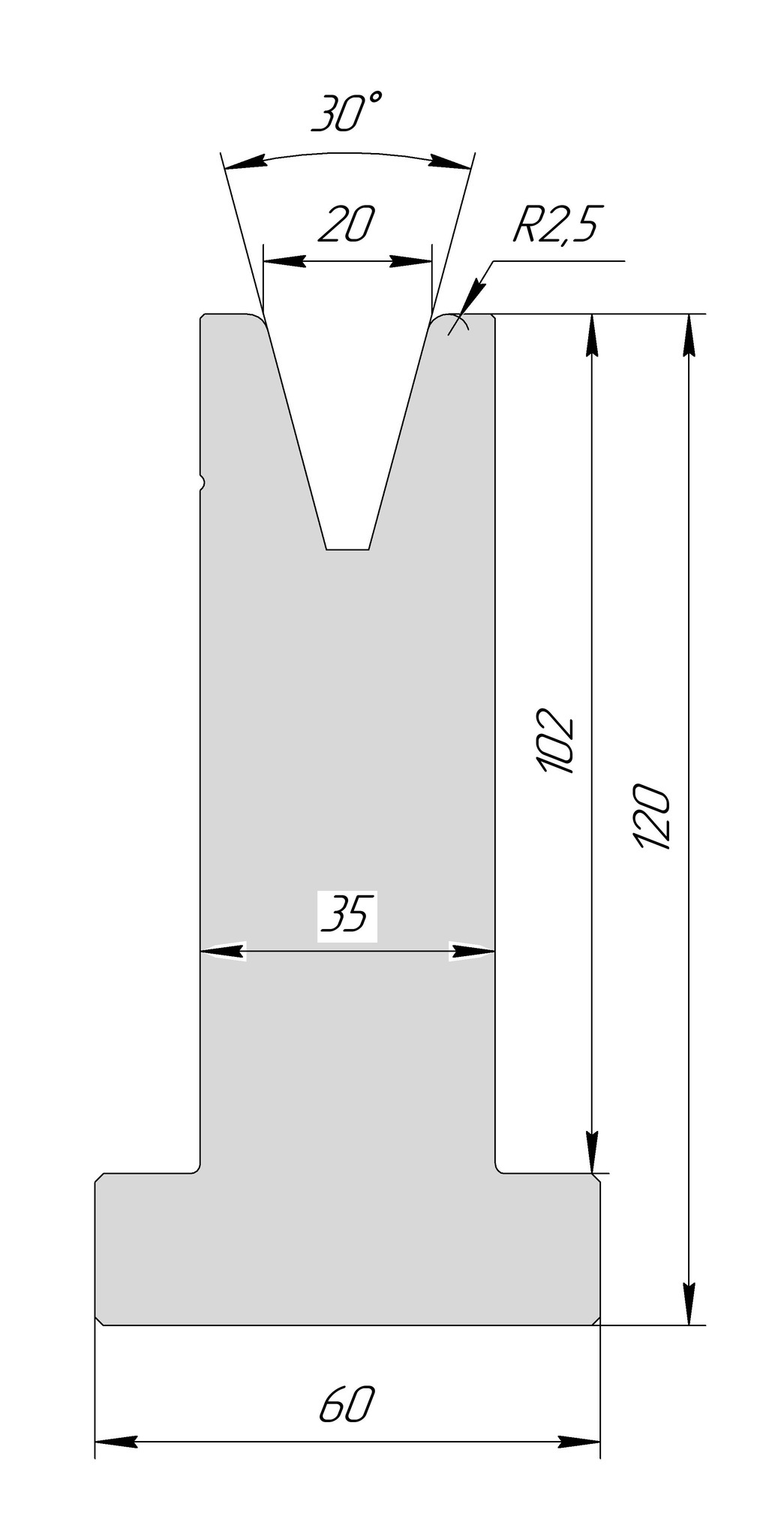 T-матрица AT 3078 30° V20 H120