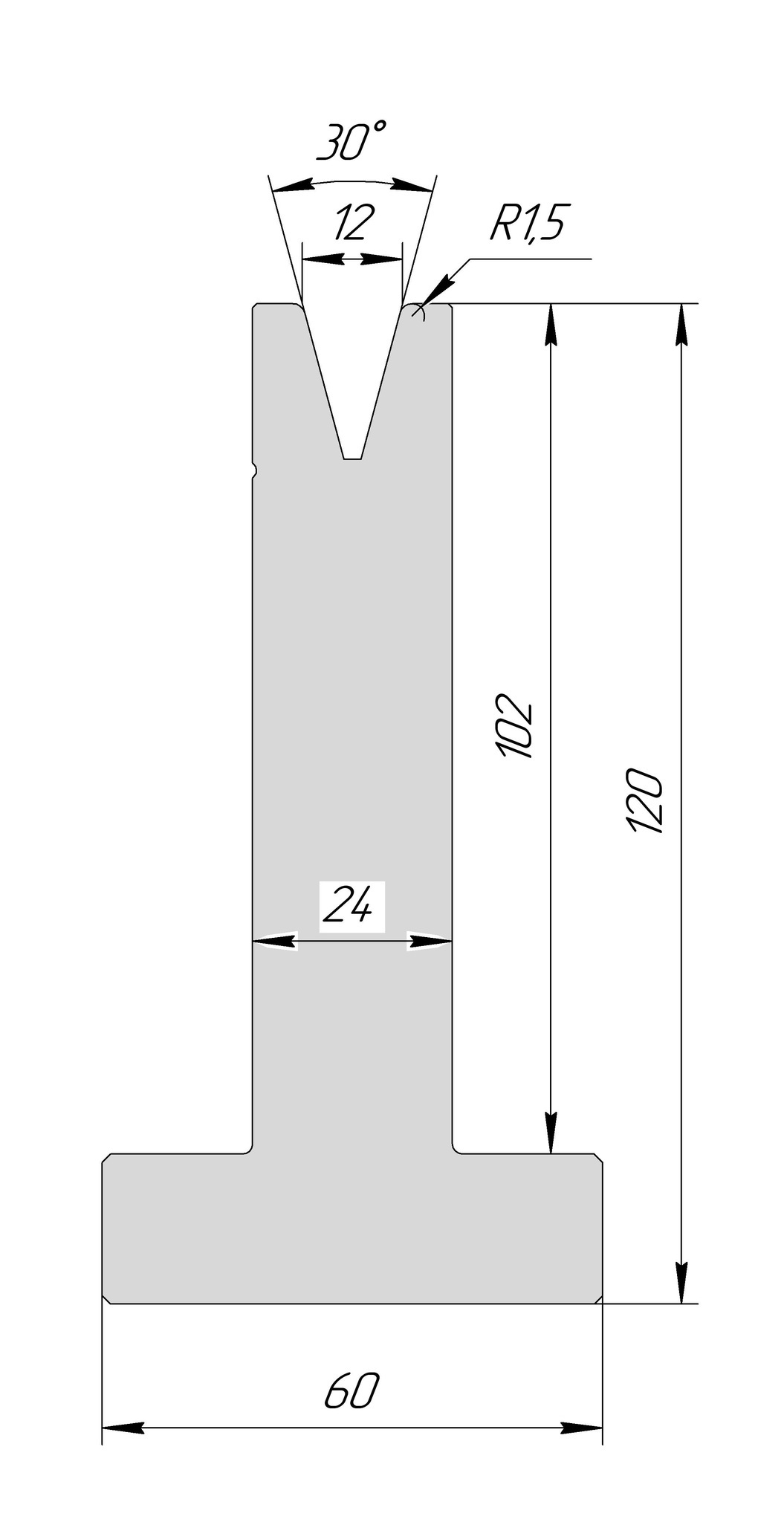 T-матрица AT 3076 30° V12 H120