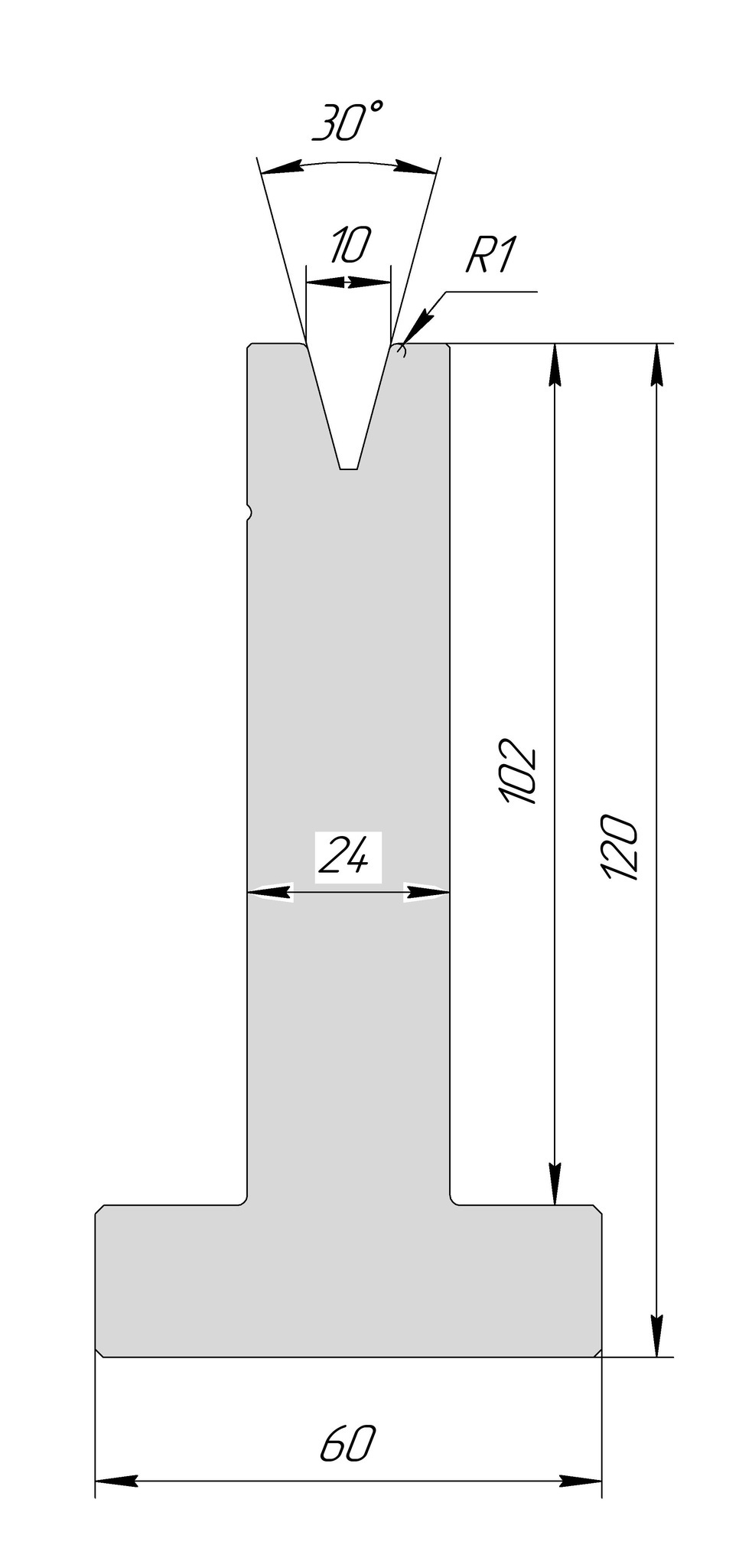 T-матрица AT 3075 30° V10 H120