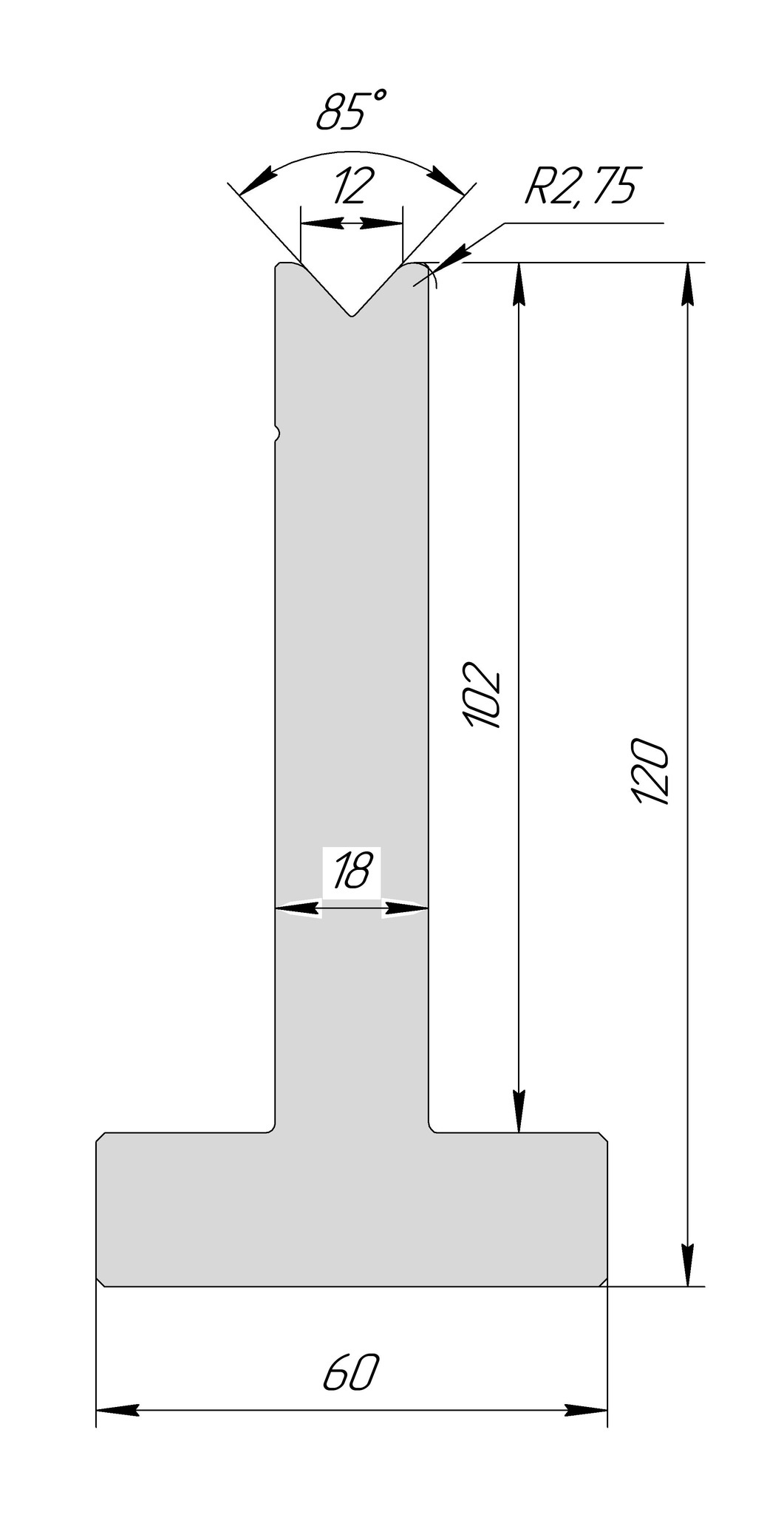 T-матрица AT 3096 85° V12 H120