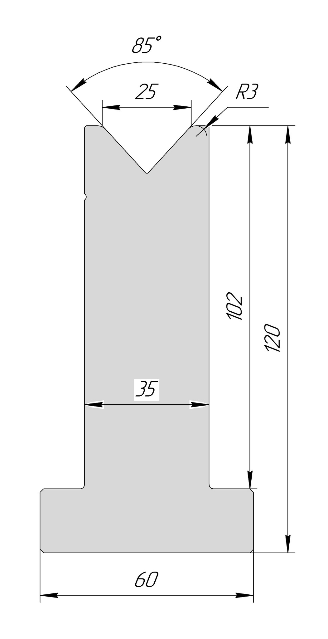 T-матрица AT 3099 85° V25 H120