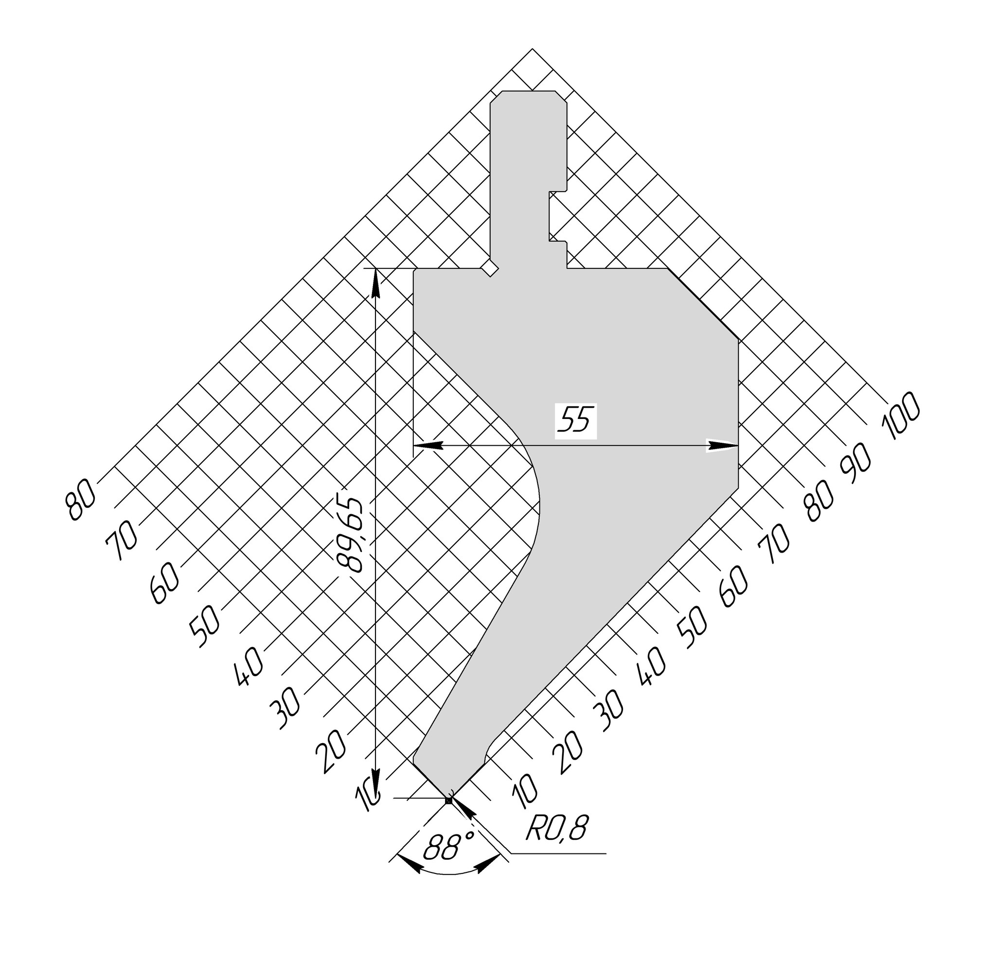 Пуансон AP 1014 88° H89,65 R0,8