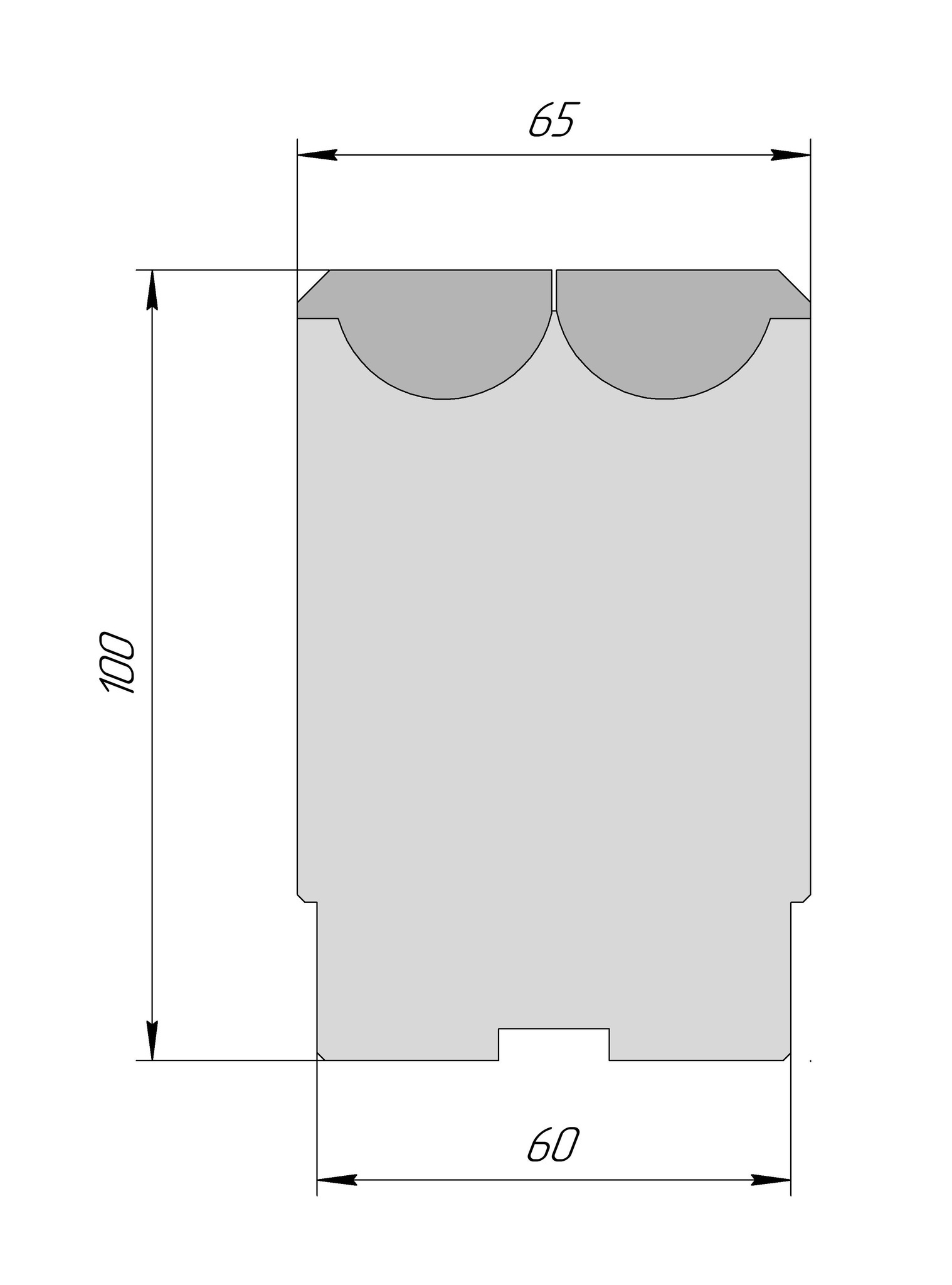 Матрица Wing Bend RVM 25 V25 H100