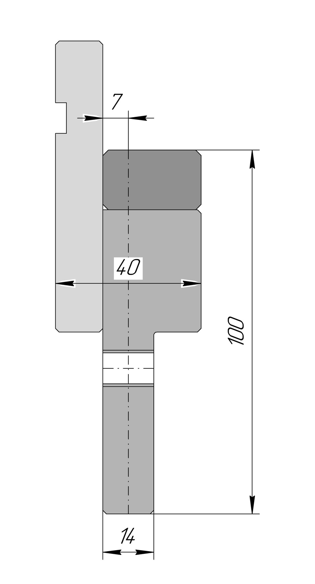 Адаптер пуансонов APH 50666 C7 H100 L150